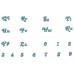 Black Rose Filled Embroidery Font Digitized Lower and Upper Case 1 2 3 inch Instant Download
